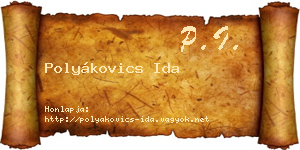 Polyákovics Ida névjegykártya